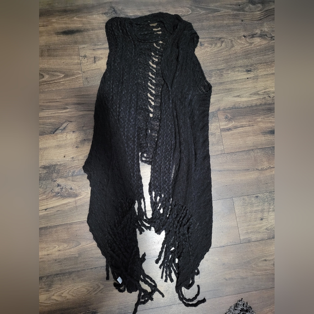 Black Crochet Shawl